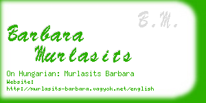 barbara murlasits business card